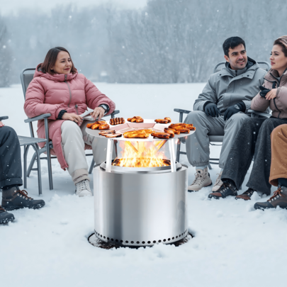 Deflector de calor para fogata Solo Stove Yukon, Bonfire redondo de 635 mm para fogata de leña, difusor de calor de acero inoxidable 304, tapa de quemador desmontable, accesorios de camping