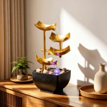 Dekorasi Air Mancur Zen untuk Relaksasi dan Kebahagiaan, Cocok untuk Studio Yoga, Kantor, Meja Kasir, Meja Kerja, Hadiah Liburan - 888 - View 6