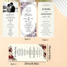 Custom Wedding Program Cards, Custom Halloween, Custom Program Cards, Custom Christmas Program Cards, Custom New Year Program Cards, Custom Birthday Program Cards, Custom Valentine's Day, Custom Mother's Day, Custom Guest, Custom Coming Of Age Ceremony, Party, Company Gathering Program Cards - Process Card - View 2