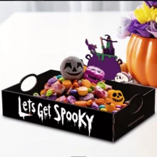 Halloween Wooden Storage Box, Suitable For Storing Fruit And Candy, Decorative Modular Wooden Box, Perfect Gift For Friends And Family During Halloween Season - Multicolor - View 4