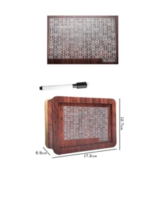 1pc Brown Wooden DIY Money Box With Decorative Pattern, Reusable Assembly Cash & Coin Bank, Includes Marker, Desktop Ornament Home Decor, Suitable For Christmas, Mother's Day, Holiday, Daily Investment Savings Gift, Desktop Accessory - Multicolor - View 13