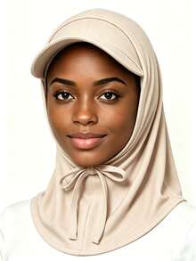 YPGVUO Solid Color Pointed Hood Drawstring Hijab, Sun Protection Breathable Sports Headscarf, Suitable For Daily Walking, Jogging, Travel And Outdoor Activities - Scarf - View 7