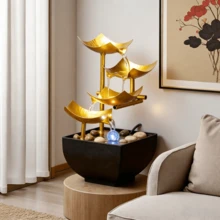 Dekorasi Air Mancur Zen untuk Relaksasi dan Kebahagiaan, Cocok untuk Studio Yoga, Kantor, Meja Kasir, Meja Kerja, Hadiah Liburan - 888 - View 2