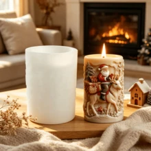 Santa Claus Riding Deer Candle Aromatherapy Plaster Resin Silicone Mold, Christmas Fun Decoration, Home Ornament, Holiday Atmosphere, DIY Handmade Product, Original Design, Christmas - A - View 7