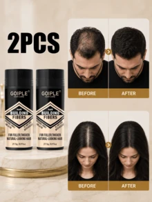 Goiple Hair Fiber Multi-Pack (2 X 27.5g) - Instantly Covers Thin Hair And Hairline, Creates Natural Look, Unisex Hair Fiber - Multicolor - View 2