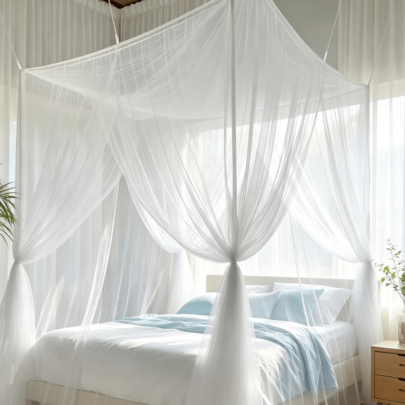 Grande moustiquaire de lit respirante, protection universelle contre les insectes pour la maison, l'extérieur et l'espace de