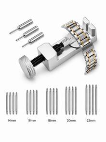 1套24件手錶維修工具組，包含20件手錶彈簧條 14mm 16mm 18mm 20mm 22mm、3個替換銷釘、1個銀色手錶錶帶調整器，適用男士與女士的手錶錶帶調整與維修工具，聖誕生日禮物 - 銀色 - 查看 12