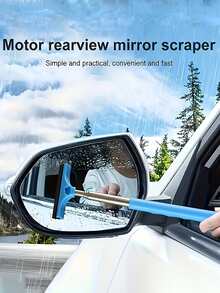 Portable Rearview Mirror Wiper, Telescopic Car Window Cleaning Brush, Telescopic Car Glass Cleaning Brush - Manual Rearview Mirror Wiper, Effectively Cleans Windshield And Rearview Mirror; Car Cleaning Supplies, Car Wash And Maintenance Kit, Car Accessories - Rearview Mirror - View 3
