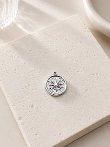 1/2/5pcs Compass Pendant, Vintage Nautical Style Hanging Decor, Round Star Compass DIY Jewelry Accessories, Suitable For Necklace And Bracelet Making - Multicolor - View 11