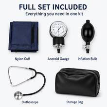 MOOD LIGHT Air-Cuff Blood Pressure Monitor With Stethoscope, Professional Manual Blood Pressure Monitor - Black - View 4