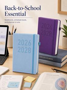 2026–2028 3年計畫本(4色可選)– 軟封面附彈性筆環,12個月視圖,英文版;適合注重組織的成年人;極簡設計 – 返校季的完美選擇 - 多色 - 查看 2