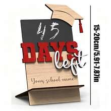 Personalized Graduation Countdown Blackboard Sign, Customized Senior Graduation Days Board, Customized School Name Decor, Graduation Party Display, Graduate Gift, Student, Class Of 2026, Graduation Keepsake, Senior Gift, Classroom Decor - C-graduation Countdown Sign - View 9