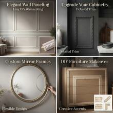 DIY Colorable 100 300 500cm PVC Self Adhesive Decorative Strip Flexible Polymer PVC Solid Color Embossed Pattern 1.2cm Width Bendable Cuttable Wall Trim Molding No Drilling For Wall Ceiling Baseboard Mirror Frame Cabinet Tile Edge Modern Home Decor - A - View 9