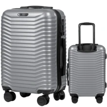 W WINGS Polipropylen | Hard | Telescopic Handle, High Quality, 360 Wheels, Durability | TSA Lock Luggage Set 3 Or Suitcase To Choose From 20" 24" 28" Inch - Silver - View 8