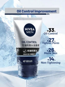NIVEA 100g/3.52oz Men's Oil Control & Blackhead Removal Cleansing Mud, Exfoliating Pore Minimizing, Alcohol-Free, Long-Lasting Oil Control, Non-Drying, Arctic Glacier Clay Extract - Blackhead Removal - View 4