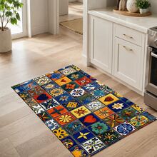 1pc Pattern Printed Diatomaceous Earth Kitchen Mat, Absorbent Kitchen Floor Mat, Kitchen Rug, Sink Front Mat, Suitable For Kitchen, Bathroom, Entryway, Hallway, Laundry Room And Home Decor - Multicolor - View 1