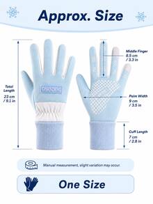 Winter Fleece Touchscreen Gloves, Unisex, Windproof, Waterproof, Warm, Non-Slip Grip, Suitable For Driving, Cycling, Commuting And Outdoor Activities - Multicolor - View 3