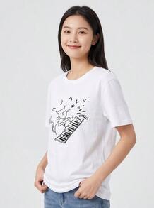 Women T-Shirts - 白色 - 查看 1