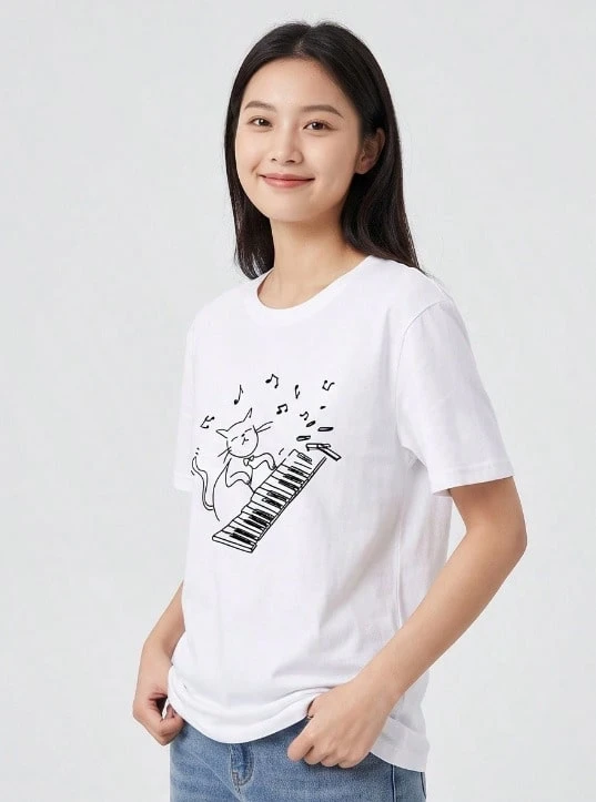 Women T-Shirts - 白色 - 查看 1