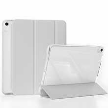 適用於 iPad 11 代 A16 的保護殼，三折平板保護套，智慧休眠/喚醒，全方位防震，霧面 TPU 平板保護殼附筆槽，霧面質感，保護殼，適用於 iPad 9 代、10 代平板保護套，適用於 iPad Air 11 (M4)、Air 11 (M3)、Pro 11 平板保護套 - 淺灰色 - 查看 2