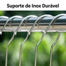 Cabides Aço Inoxidável 10/20/30/40/50 Estrutura Reforçada Sem Deformação Guarda de Roupas Com Padrão Profissional - Visão 4