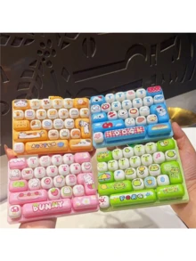 Gantungan Kunci Keyboard Mini Gaya Ganda, Elemen Pantai Musim Panas, Aksesori Dekorasi Ransel, Gantungan Kunci Keyboard dengan Cetakan Kartun Lucu, Ornamen Tas Tangan Bergaya, Hadiah Kecil Sehari-hari - MultiWarna - View 9