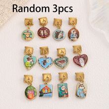 1/3/5pcs Italian Style Charm Modular Bracelet Animal Series, Jewelry DIY Free Matching Pendant Bracelet Making Holiday Gift Versatile Daily - Multicolor - View 14