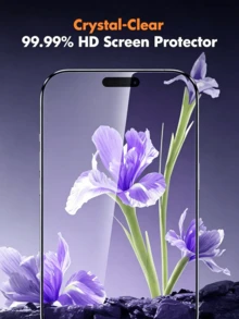 2 Pieces Set Compatible With IPhone 17 Pro Max | Military Grade Shatter Resistant 9H Hardness Fully Covered Tempered Glass Film | No Bubbles, Easy Installation, 99.99% High Transparency | Compatible With IPhone 16/15 Pro Max/15 Pro Plus/14 Pro Max/14 Pro Pro/13 Pro Max/12/11 Pro Max | Birthday Gift [International Version Non Local Version] - Multicolor - View 2