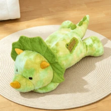 Cute Triceratops Dinosaur Plush Doll, Soft And Realistic Dinosaur Plush Doll, Adorable Home Decor. It's An Ideal Choice For Children's Birthday Gifts, And Also A Perfect Gift For Children On Halloween And Christmas. - Multicolor - View 13