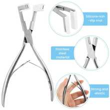 Tape In Pliers Tape In Extension Tool Kit, Tape Remover Scraper Tool,Hair Clips With Hair Extension Tapes, Flat Surface Sealing Hair Extension Plier Hair Extensions Styling Tools(Silver), Halloween - View 3