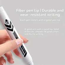 5/10pcs White Marker Pens - Neutral Ink - Suitable For Calligraphy, Labeling, Office And Art Supplies, Artistic Creation - Rectangle - View 4
