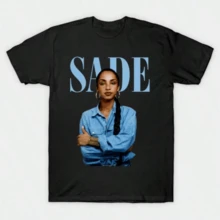 Ropa de hombre, camisetas de verano, camiseta vintage Sades Adu Diamond Life para mujer, camisetas de manga corta de algodón retro de los 90 para mujer - Negro - Ver 1