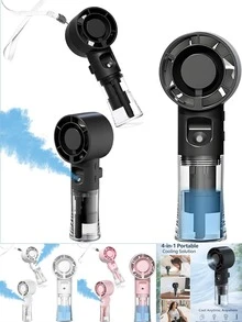 Portable Handheld Fan Air Conditioner Mist Fan - Mini Fan, Cooling Fan, Suitable For Office Desk, Dorm, Outdoor Use, Summer Travel Essential, Kitchen Gadget, Cruise Essential, Beach Essential, Women's Travel Essential. 800mAh - Multicolor - View 1