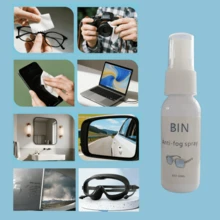 2,1pcs Anti-Fog Cleaning Spray, Can Clean Glasses, Rearview Mirrors, Windows, Car Windows, Etc., Solve The Trouble Caused By Fog - Liquid - View 5