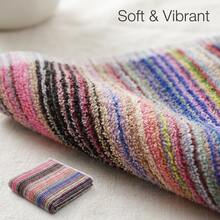 sanrou 6/8pcs-Random Color, Bright Rainbow Striped Square Towel Set, Skin-Friendly, Super Absorbent, Quick-Drying, Macaron Striped Design, Suitable For Bathroom Shower, Daily Skincare, Home, Hotel, SPA Skincare, Intimate Cleaning, Gym, Hotel Guest Daily Hand Cleaning And Other Places - Multicolor - View 6