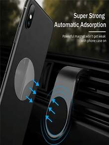 Car Air Vent Mini Magnetic Phone Holder, Universal Multi-Function Phone Navigation Mount, Car Dashboard Mount, Detachable Easy Installation, 360° Adjustable, Super Strong Magnetic Force, High Stability, Suitable For All Smartphones, Perfect Gift For Family And Friends, Car Accessories, Car Phone Holder - Multicolor - View 5