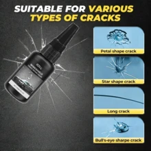 rayhong Windshield Repair Glue Windshield Crack And Scratch Repair, Clear View Crack Repair Agent, Easy To Use, No Sanding Required, Scratch Repair Solution, Crack Repair Kit, Easy Application, DIY Auto Glass Repair For Chips - A - View 4