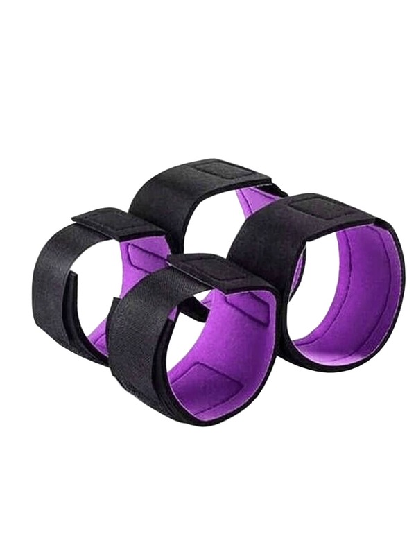 Set de Bondage BDSM de 2 piezas - Esposas ajustables para muñecas y muslos, correas para piernas y esposas de restricción para parejas, accesorios de bondage, equipo BDSM, equipo de juego de roles, juguete para dormitorio de adultos, accesorios fetiche, juego para parejas, restricciones ajustables