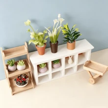 1 pièce Modèle de plante fleur, paysage miniature décoratif, bonsaï mini, jouet alimentaire, plante verte 12 points, bonsaï mini, maison de poupée, jardin DIY, paysage miniature, ornement de fête, mini plante, décoration de bureau - Plante en pot ABC - Voir 3