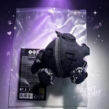 1個 ARIRANG BT/S 黑色丹寧布創意填充吊飾鑰匙圈，適用於背包、手提包、車鑰匙 - 紫羅蘭色 - 查看 3