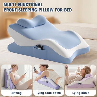 Oreiller triangulaire en mousse à mémoire de forme, un oreiller polyvalent offrant une inclinaison de 27° pour différentes positions du corps, idéal pour dormir, s'asseoir et lire – un cadeau attentionné pour la famille et les amis. Oreiller de soutien lombaire, oreiller douillet pour les couples.