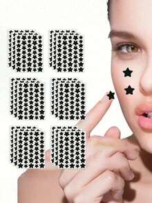 5pcs/10pcs/1pc Set Of Colorful Star Stickers,A Photography Essential And Perfect For Halloween, And Christmas Decorations. These Tickers Are Suitable For Decorating Photos, Faces, Makeup Accessories. Special Offers, For Decorative Use Only. - Multicolor - View 1