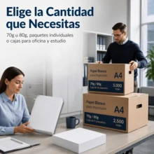 Materiales para escribir en papel, fuera del campus, Folos A4, papel plano, tacto suave de la mano, copia dúplex, no propenso a atascos, adecuado para La Vuelta al Cole y trabajadores de oficina. - A4 - Ver 3