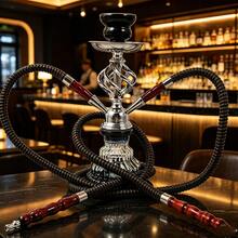 Portable Complete Hookah Shisha Set, Shatterproof Glass & Acrylic Stem Rustproof Hose, Full Accessories Bowl Tray Tongs, 1/2/4 Tube Leakproof Easy Clean Kit, Perfect For Home Bar KTV Camping Party, Ideal Birthday Holiday Gift For Friends Groomsmen - Black Hookah - View 13