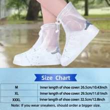 1雙拉鍊式PVC防水鞋套，防滑加厚耐磨橡膠底雨鞋套，中性款，可重複使用，戶外旅行必備 - 彩色 - 查看 3