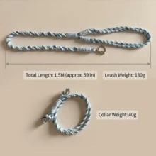 طقم طوق ومقود كلب قابل للتعديل، تصميم قابل للفصل 2 في 1، مريح في الارتداء، متين وقوي، مناسب للمشي اليومي مع الكلب - متعدد الألوان - مشاهدة 3