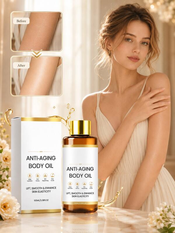 100ml Body Care Oil, Lightweight Moisturizing Skin Oil, Non-Greasy Daily Body Oil For Smooth Skin Feel