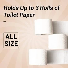 Aesthetic Tall Woven Toilet Paper Holder & Storage Rack, Large Capacity Organizer, Bohemian Style Decor, Toilet Paper Holder With Textured Lid, Vertical Space-Saving Side Design For Spare Rolls, Bathroom Home Decor, Handwoven - A - View 12