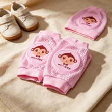 Baby Crawling Knee Pads Suitable For Babies Learning To Walk Indoors. Children's Anti-Fall Knee, Elbow, And Leg Protectors. - Pink - View 7