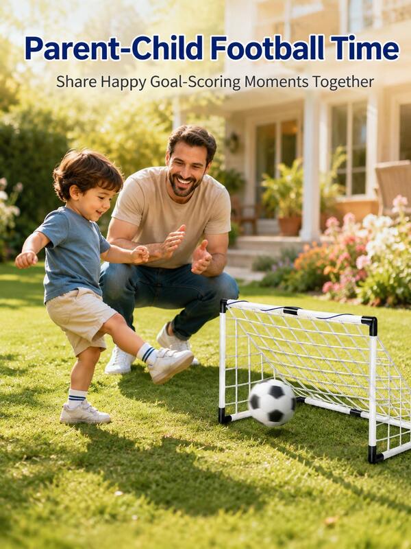 Set Gawang Sepak Bola Portabel, Jaring Sepak Bola Anak, Gawang Sepak Bola Mini, Mainan Anak, Mainan, Permainan Luar Ruangan, Permainan Taman, Mainan Anak Laki-laki, Gawang Sepak Bola, Tiang Gawang